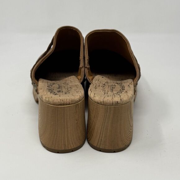 Kork Ease Tilly Clogs Womens 8 M Brown Leather Studded Block Heel Slip On - Picture 10 of 16